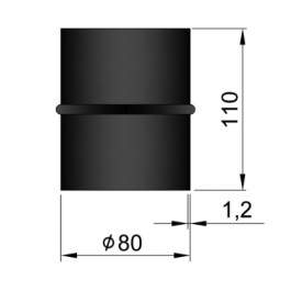 verloop Ø80mm (M/M) pelletkachel | 123rookkanaal