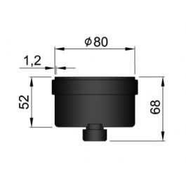 rookkanaal enkelwandig T-stuk deksel Ø80mm met condensuitloop | 123rookkanaal