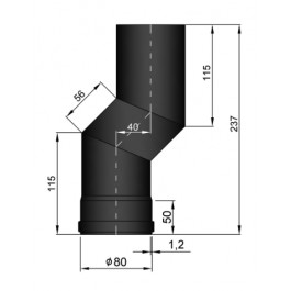 rookkanaal enkelwandig versleping 4cm Ø80mm pelletkachel | 123rookkanaal