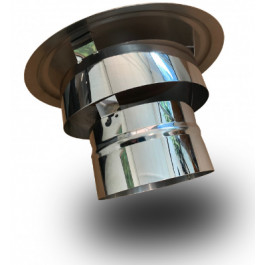 eenvoudige trekkap voor (flexibel) RVS rookkanaal Ø120mm | 123rookkanaal