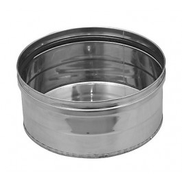 RVS enkelwandig rookkanaal DINAK deksel t.b.v. T-stuk Ø130mm