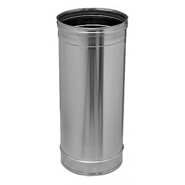 RVS enkelwandig rookkanaal DINAK L:430 mm Ø130mm | 123rookkanaal