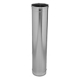RVS enkelwandig rookkanaal DINAK L:930mm Ø150mm | 123rookkanaal