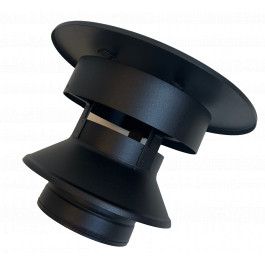 DINAK DW Black pellet trekkap dubbelwandig rookkanaal Ø100mm | 123rookkanaal