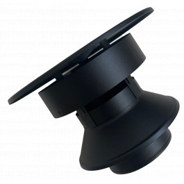 DINAK DW Black pellet trekkap dubbelwandig rookkanaal Ø80mm | 123rookkanaal