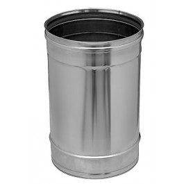 RVS enkelwandig rookkanaal DINAK L:265 mm Ø200mm | 123rookkanaal