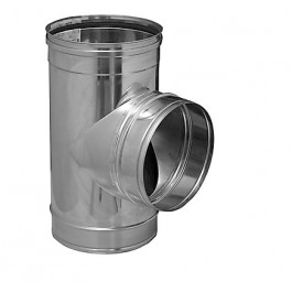RVS enkelwandig rookkanaal DINAK T-stuk 90 graden Ø150mm