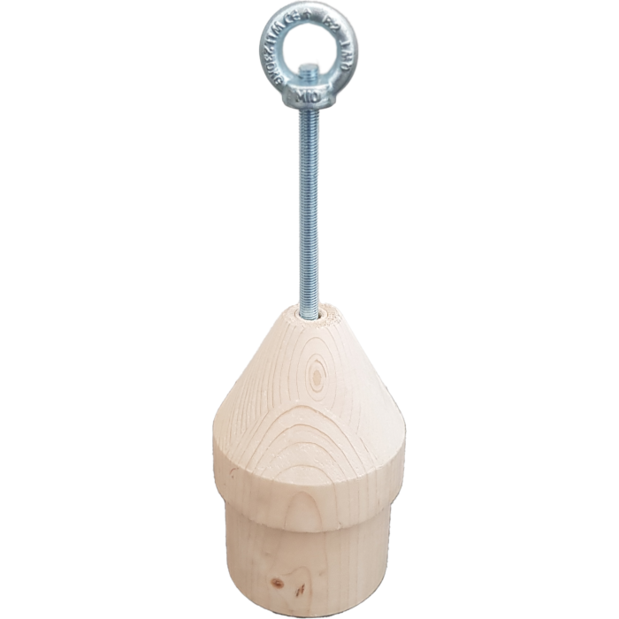 Houten klos tbv 80mm flexibel rookkanaal | 123rookkanaal
