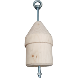 Houten klos tbv 100mm flexibel rookkanaal | 123rookkanaal