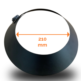 DINAK DW Black regenkraag / Stormkraag Ø150mm | 123rookkanaal