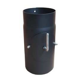 Kachelpijp met smoorklep en luik L:25cm Ø125mm | 123rookkanaal