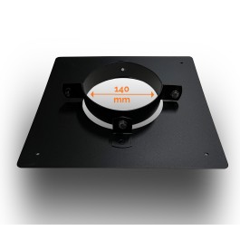 DINAK DW Black pellet vloersteun dubbelwandig rookkanaal Ø80mm | 123rookkanaal