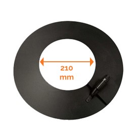 DINAK DW BLACK Wand / plafondrozet conisch dubbelwandig rookkanaal Ø150mm | 123rookkanaal