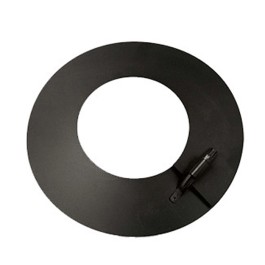 DINAK DW BLACK Wand / plafondrozet conisch dubbelwandig rookkanaal Ø150mm