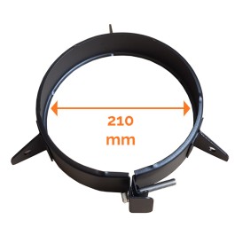 DINAK DW Black tuidraadbeugel dubbelwandig rookkanaal Ø150mm | 123rookkanaal