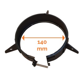 DINAK DW Black pellet tuidraadbeugel dubbelwandig rookkanaal Ø80mm | 123rookkanaal