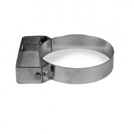 RVS enkelwandig rookkanaal muurbeugel verstelbaar RVS Ø130mm