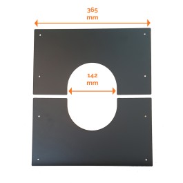 DINAK DW Black pellet brandseparatieplaat hellend dak v/a 30 graden Ø80mm | 123rookkanaal