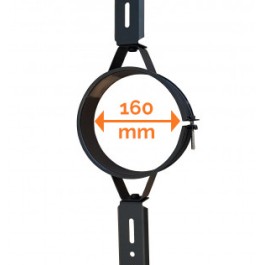 DINAK DW Black pellet dakbevestigingsbeugel dubbelwandig rookkanaal Ø100mm | 123rookkanaal