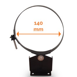 DINAK DW Black pellet muurbeugel verstelbaar 70-120mm dubbelwandig rookkanaal Ø80mm | 123rookkanaal