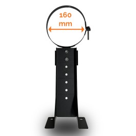 DINAK DW Black pellet muurbeugel verstelbaar 100-250mm dubbelwandig rookkanaal Ø100mm | 123rookkanaal