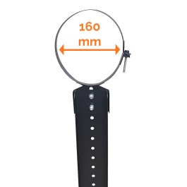 DINAK DW Black pellet muurbeugel verstelbaar 250-430mm dubbelwandig rookkanaal Ø100mm | 123rookkanaal