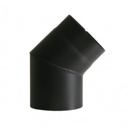 Kachelpijp enkelwandig bocht 45 graden Ø150mm | 123rookkanaal