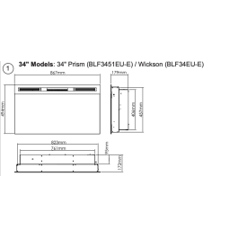 Dimplex Prism 34'' | 123rookkanaal