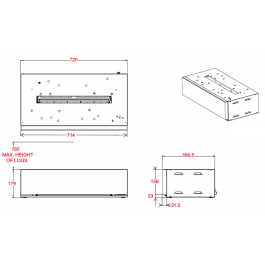 Dimplex Opti-myst Cassette L Pebbles elektrische haard | 123rookkanaal