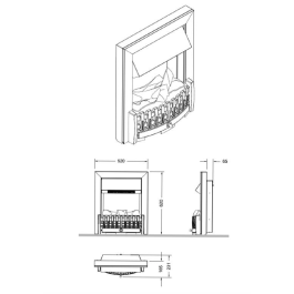 Dimplex Danville zwart elektrische haard | 123rookkanaal