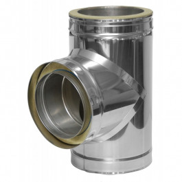 DINAK DW pellet T-stuk dubbelwandig rookkanaal Ø80mm | 123rookkanaal