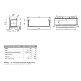 Faber e-MatriX 1300/400 III Driezijdig | 123rookkanaal