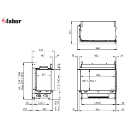 Faber e-MatriX Mood 800/500 II Hoek | 123rookkanaal