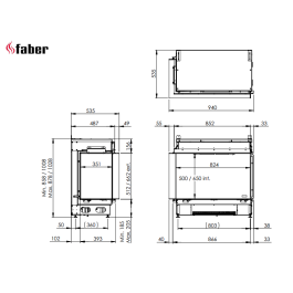 Faber e-MatriX Mood 800/650 II Hoek | 123rookkanaal