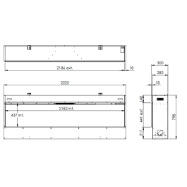 Faber e-Slim Linear 2200/450 l | 123rookkanaal