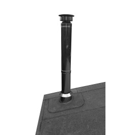 DW Black Schuin dakdoorvoer 5-25 graden dubbelwandig rookkanaal Ø80mm | 123rookkanaal