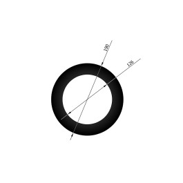 Kachelpijp enkelwandig rozet smal Ø120mm | 123rookkanaal