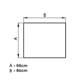 vloerplaat staal 66 x 80cm rechthoek | 123rookkanaal