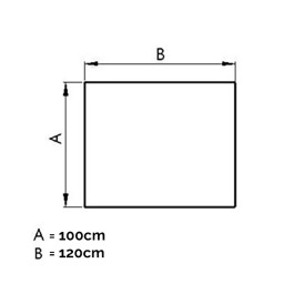 vloerplaat staal 100 x 120cm rechthoek | 123rookkanaal