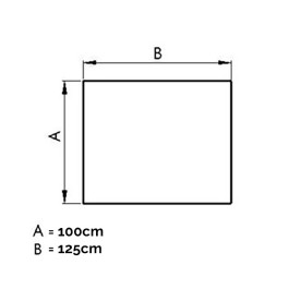 vloerplaat staal 100 x 125cm rechthoek | 123rookkanaal