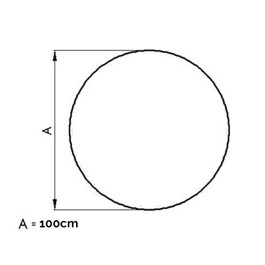 vloerplaat staal zwart rond 100cm | 123rookkanaal