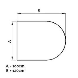vloerplaat staal 100 x 120cm afgerond | 123rookkanaal