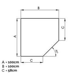 vloerplaat staal 100 x 100 cm hoekopstelling | 123rookkanaal