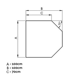 vloerplaat staal 100 x 100cm zeskant | 123rookkanaal