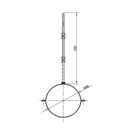 Kachelpijp enkelwandig muurbeugel Ø125mm | 123rookkanaal