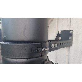DINAK DW Black muurbeugel verstelbaar 100-250mm Ø150mm | 123rookkanaal
