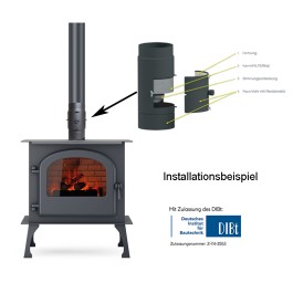 Houtrookfilter KAMINfilterKAT ø150mm enkelwandig rookkanaal | 123rookkanaal
