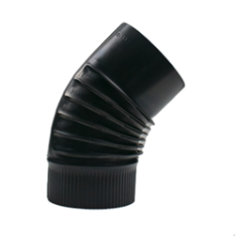 Bocht 45 gr. Blauw Gegloeid Ø131mm | 123rookkanaal