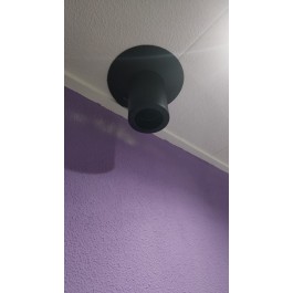 DINAK DW BLACK Wand / plafondrozet conisch dubbelwandig rookkanaal Ø150mm | 123rookkanaal