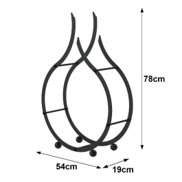 Haardhoutopslag - Design Houtrek - 78x54x19cm | 123rookkanaal